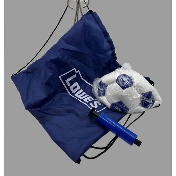 2025 NEW LOWES REWARDS Members Only Kids Soccer Ball Pump And Drawstring Bag - Picture 2 of 3